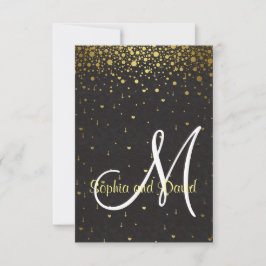 Wedding Wird Gold Glam Confetti Einladung