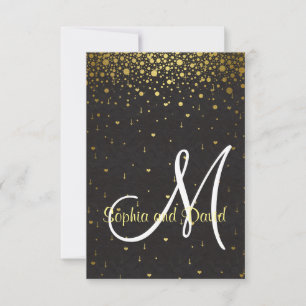 Wedding Wird Gold Glam Confetti Einladung