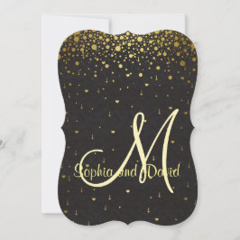 Wedding Wird Gold Glam Confetti Einladung