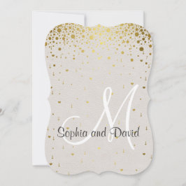 Wedding Wird Gold Glam Confetti Einladung