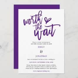 Wedding Worth the Wait Script Lila Save The Date