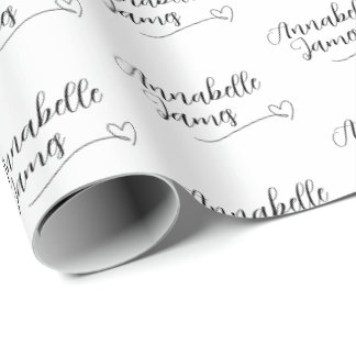 Wedding Wrapping Paper Couples Names Giftwrapping Geschenkpapier