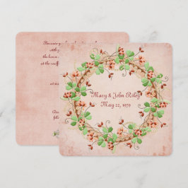 Wedding Wreath Vow Renewal Einladung