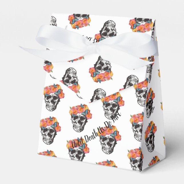 WeddingFavour Box Skull Art bis zum Tod tun wir Te Geschenkschachtel (Vorderseite)