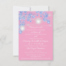 Wedellicht Jars Rustikaler Glitzer Blauer Park Ros Einladung