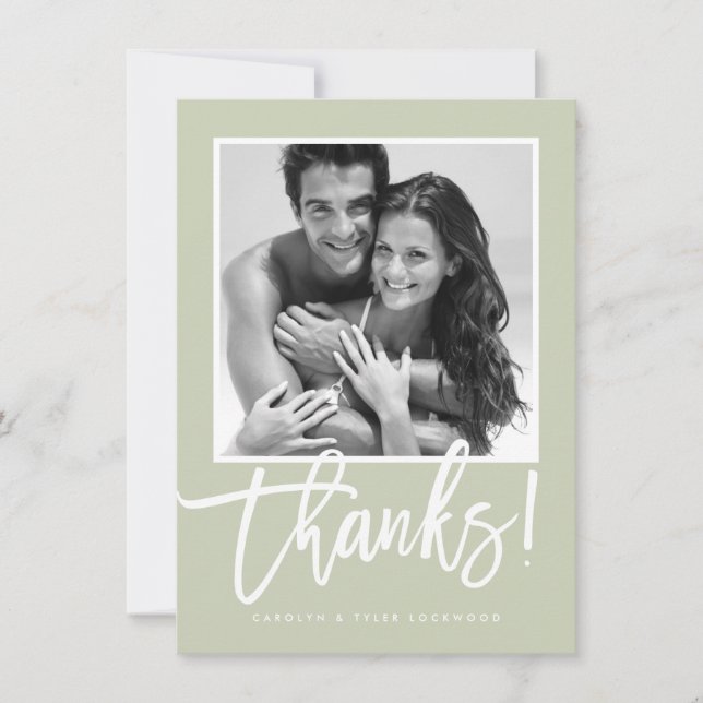 WEDEN DANKE IHNEN einfache Kalligraphie Weise grün (Vorderseite)