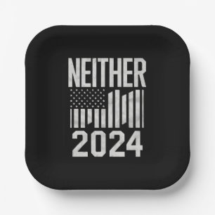 Weder 2024 Lustige politische Wahl 2024 Pappteller