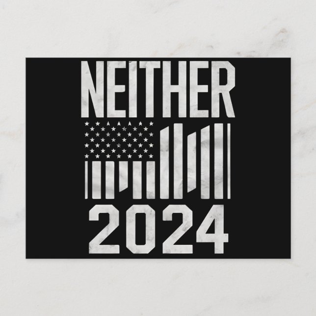 Weder 2024 noch bei den sonnigen politischen Wahle Postkarte (Vorderseite)