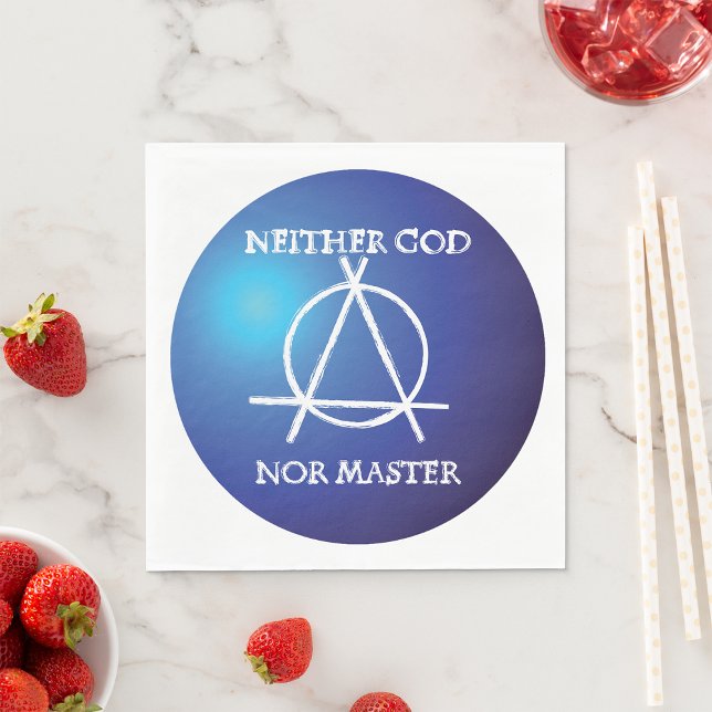 Weder Gott noch Master Anarchie-Symbol Serviette (Von Creator hochgeladen)