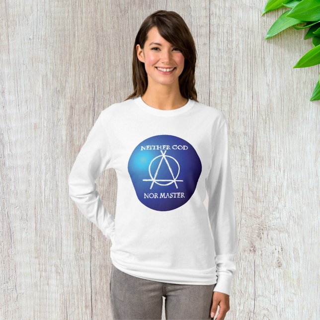 Weder Gott noch Master Anarchie-Symbol T-Shirt (Von Creator hochgeladen)