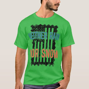 Weder Regen noch Schnee-Briefmarke Vintag T-Shirt