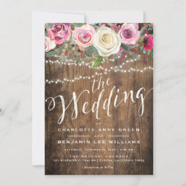 WEDERINVITATION| Rustikale Holzflorenleuchten Einladung