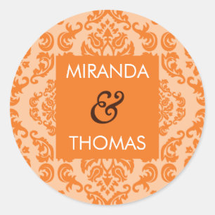 WEDERSTICKER / SIEGEL:: Damaskalfarben 8A Runder Aufkleber