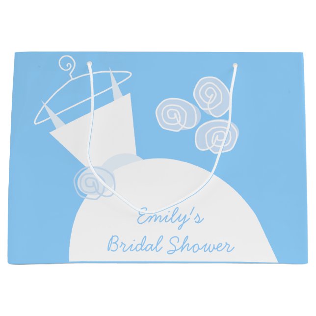Wedgown Blue Brautparty groß Große Geschenktüte (Vorderseite)