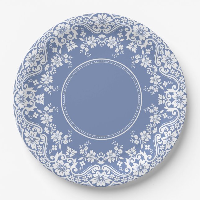 Wedgwood Blue Jasperware Lace Doily Pappteller (Vorderseite)