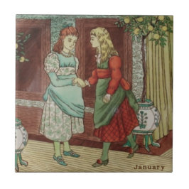 Wedgwood Januar Kalendermonate Vollfarben Repro Fliese