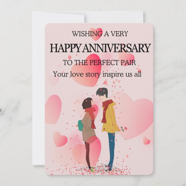 WEDING ANNIVERSARY WISHES CARD EINLADUNG (Vorderseite)