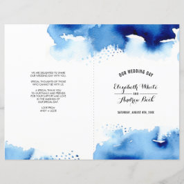 WEDING CEREMONY stilvoll chic Aquarell blau