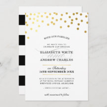 WEDING INVITE schicke moderne Goldfass-Flecken