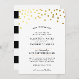 WEDING INVITE schicke moderne Goldfass-Flecken Einladung