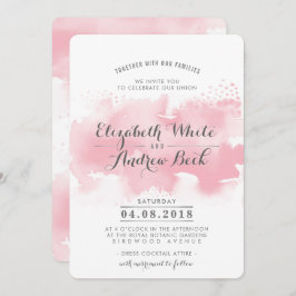 WEDING INVITE stilvolle schicke Aquarellfarbe Rosa Einladung