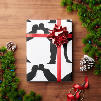 WEDING ROMANTIC COUPLE KISS WRAPPING PAPIER GESCHENKPAPIER