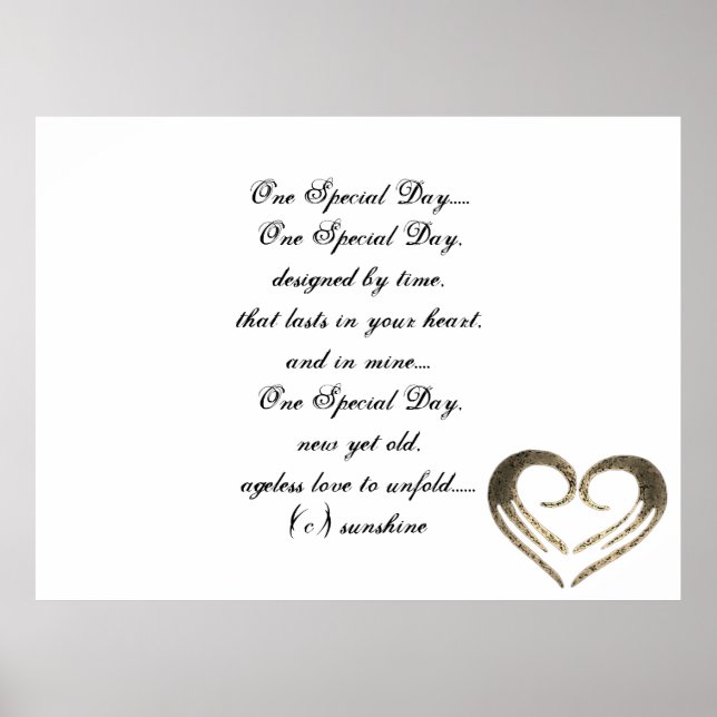 WEDING ROMANTIC POSTER STILE DESIGN (Vorne)