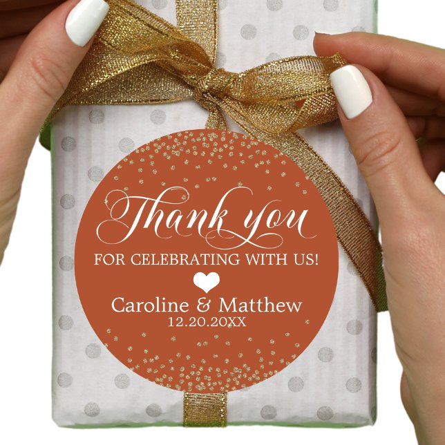 Wedracotta Sprinkle Sparkle DANKEN Runder Aufkleber (Von Creator hochgeladen)