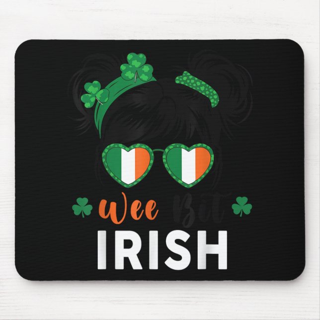 Wee Bit Irish St Patricks Day Niedlich Kleinkind T Mousepad (Vorne)