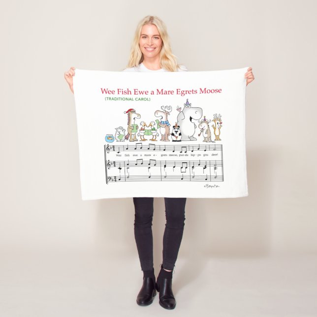 WEE FISH EWA MARE EGRETS MOOSE Sandra Boynton Fleecedecke (Beispiel)