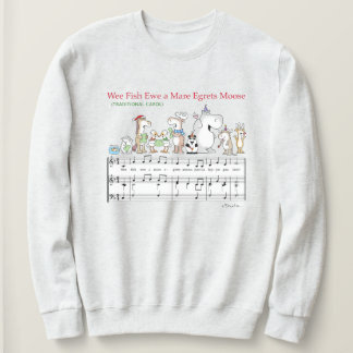 WEE FISH EWE A MARE EGRETS MOOSE Sandra Boynton T- Sweatshirt