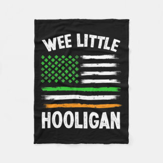 Wee Little Hooligan Fun St Patrick's Day Kleeblatt Fleecedecke