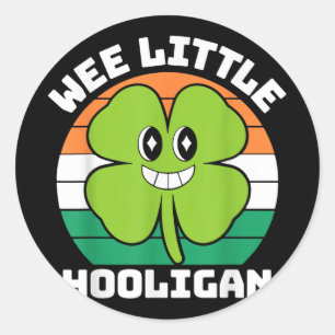 Wee Little Hooligan Funny St Patricks Day Toddler Runder Aufkleber