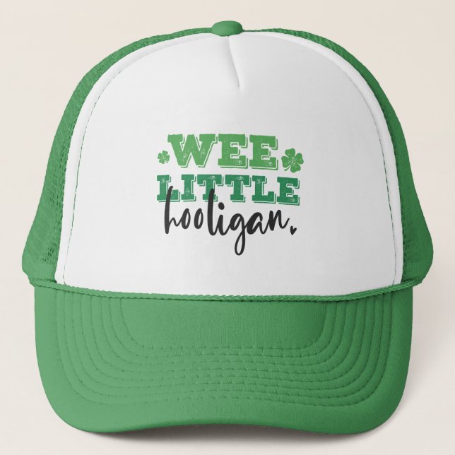 Wee Little Hooligan | Funny St. Patrick's Day Truckerkappe (Vorderseite)