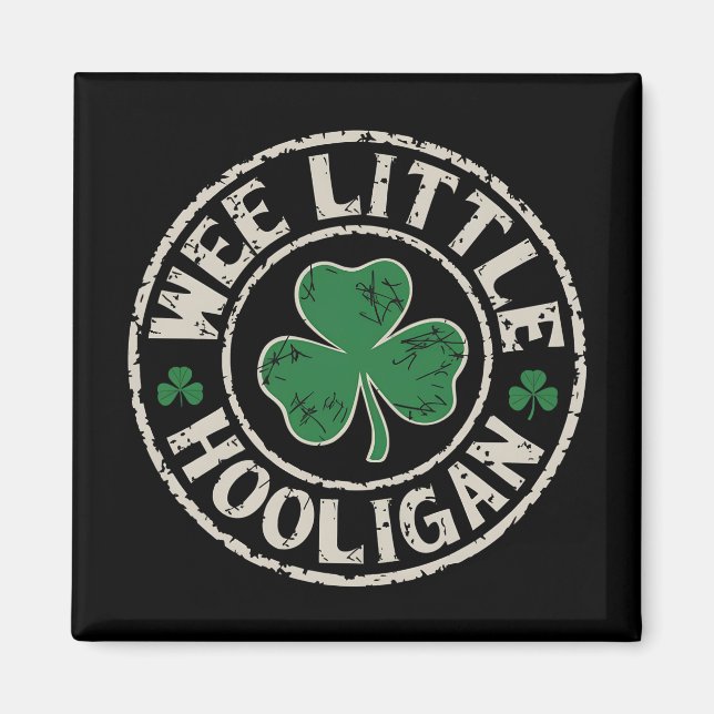 Wee Little Hooligan Kleeblatt St Patrick's Day Magnet (Vorne)