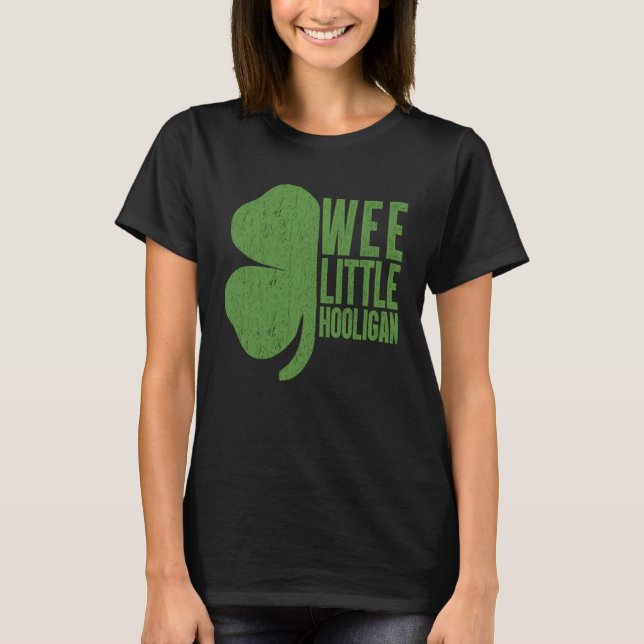 Wee Little Hooligan  Shamrock Kids Teen Patrick s  T-Shirt (Vorderseite)