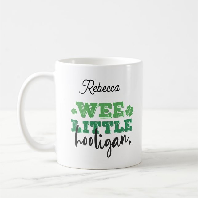 Wee Little Hooligan | St. Patrick's Day Kaffeetasse (Links)
