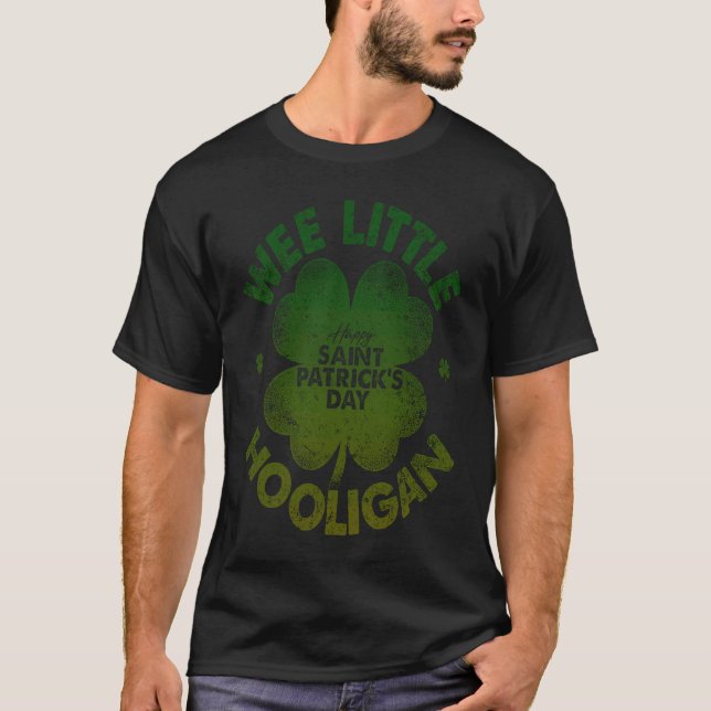 Wee Little Hooligan   St Patrick's Day Shamrock  1 T-Shirt (Vorderseite)