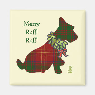 Wee Scottie Dog Merry Ruff! Ruff! Urlaub Magnet