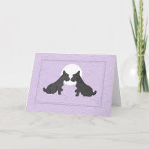Wee Scottie Puppy Liebe Valentine's Day on Lavende