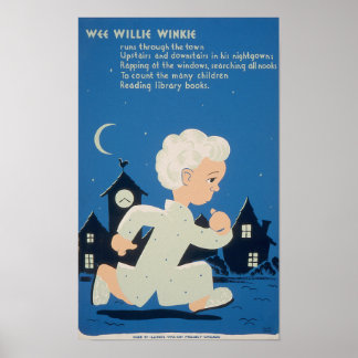Wee Willie Winkie Vintag WPA Poster