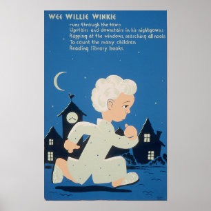 Wee Willie Winkie Vintag WPA Poster