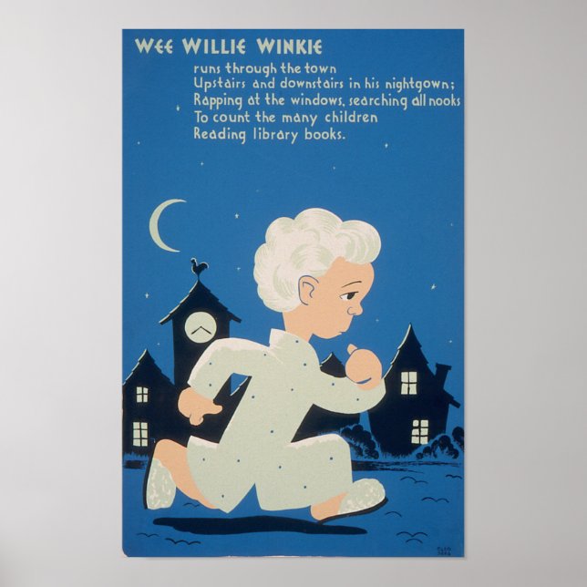Wee Willie Winkie Vintag WPA Poster (Vorne)