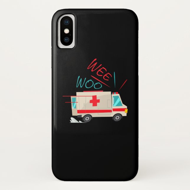 WEE WOO AMR. EMT AMR. Paramedic T-Shirt Funny Case-Mate iPhone Hülle (Rückseite)