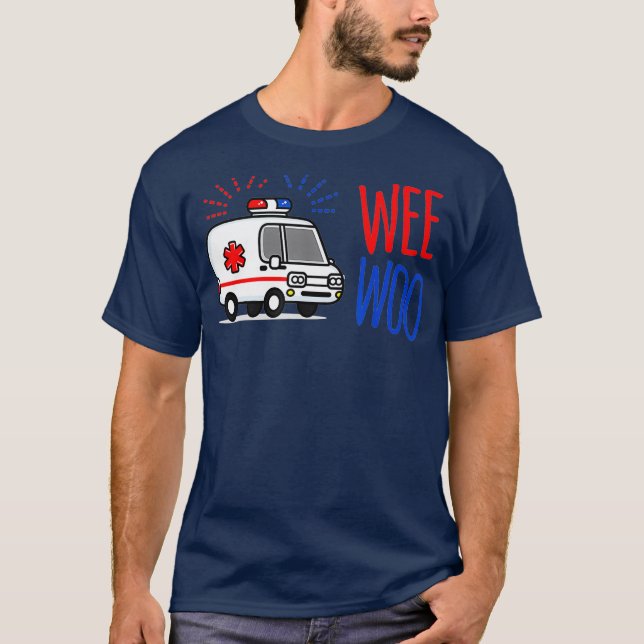 WEE WOO AMR. EMT AMR. Paramedic Tee SHIRT für Männ (Vorderseite)