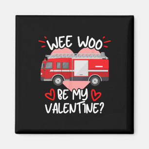 Wee Woo Sei Mein Valentins-Feuerwehrauto Feuerwehr Magnet