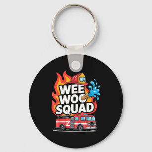 Wee Woo Squad Feuerwehrmann Spaß Design Schlüsselanhänger