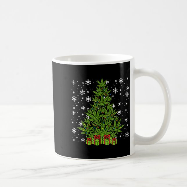 Weed Christmas Tree Funny Xmas T Men Women  Kaffeetasse (Rechts)