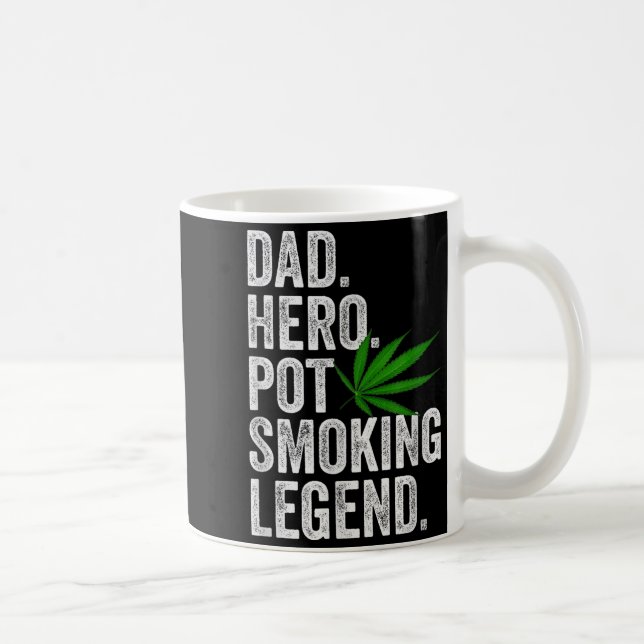 Weed Dad Shirt Funny Stoner Christmas T Smoker Hum Kaffeetasse (Rechts)