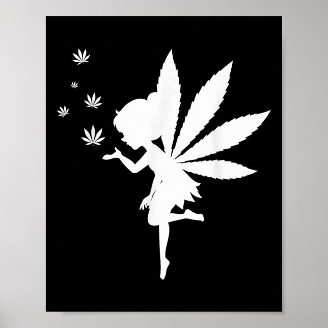 Weed Fairy Fantasy Leaf Stoner Pot Smoker Poster (Vorne)